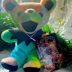 Rare Grateful Dead  Cosmic Charlie Beanie Bear - Multicolor